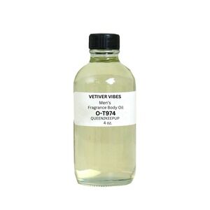 Vetiver Vibes (Men) Body Oil 4 oz Fragrance All Natural Scent